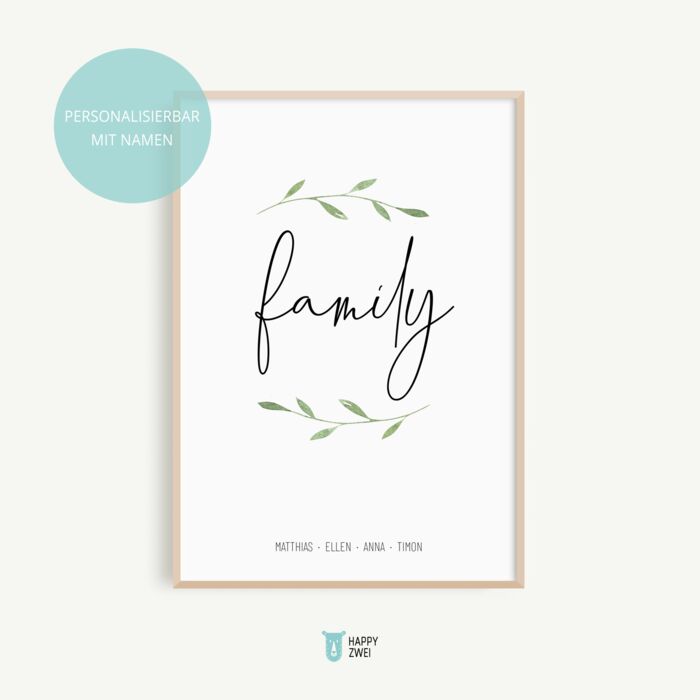 Personalisiertes family Poster