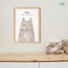 Personalisiertes Kinderzimmer Poster mit Katzenmotiv