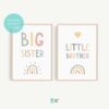 Geschwister-Poster "big sister" / "little brother"